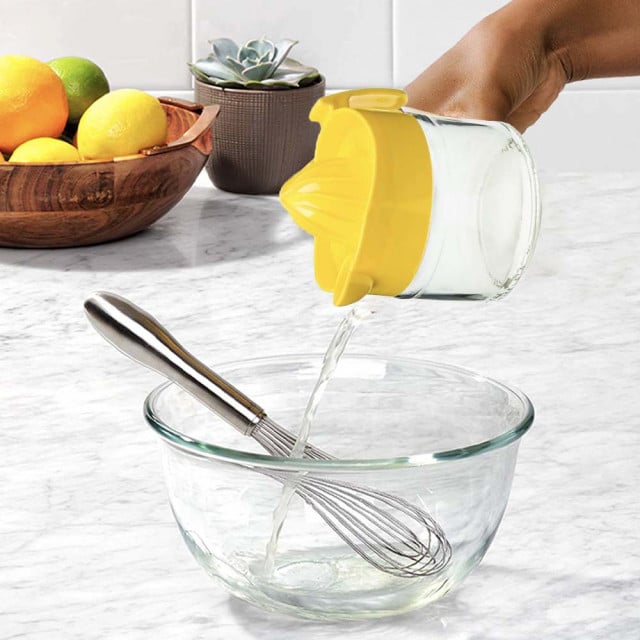 Storcator manual de citrice Pufo Lemonade cu recipient din sticla, 11 x 8.5 cm, galben - 3 | YEO