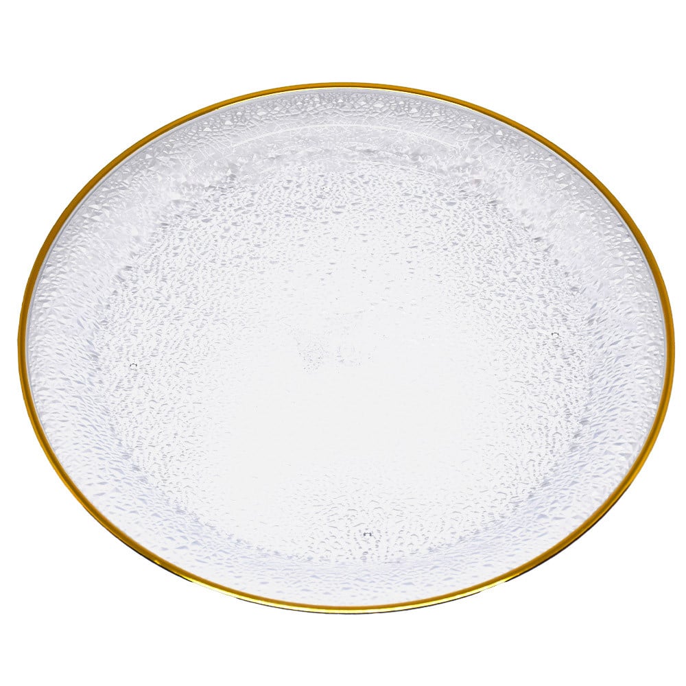 Tava decorativa eleganta mare Pufo Luxury pentru servire aperitive, prajituri, fructe, 35 cm - 1 | YEO