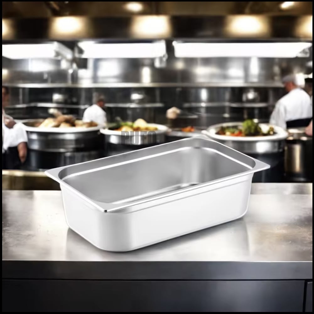 Tava gastronorm Pufo din inox pentru depozitare alimente, sosuri, inghetata, ideal pentru catering, restaurante, fast food, horeca, capacitate 3 L - 1 | YEO