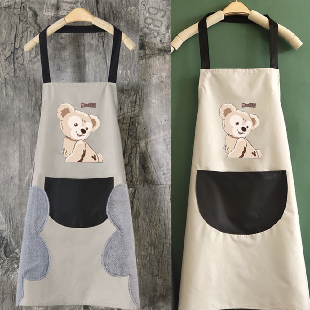 Sort de bucatarie Pufo Little Bear, sort pentru gatit, marime universala, crem/negru - 2 | YEO