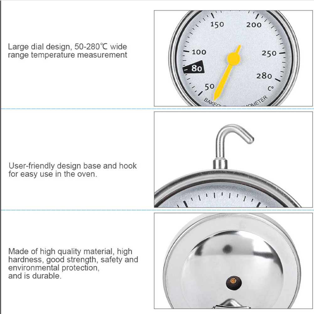 Termometru analogic metalic cu carlig Pufo Meat pentru cuptor, interval masurare 50-280°C - 3 | YEO