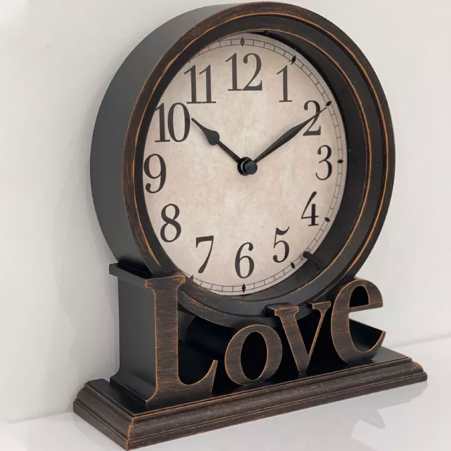 Ceas de masa Pufo Love, model Vintage, 20 x 18 cm - 1 | YEO