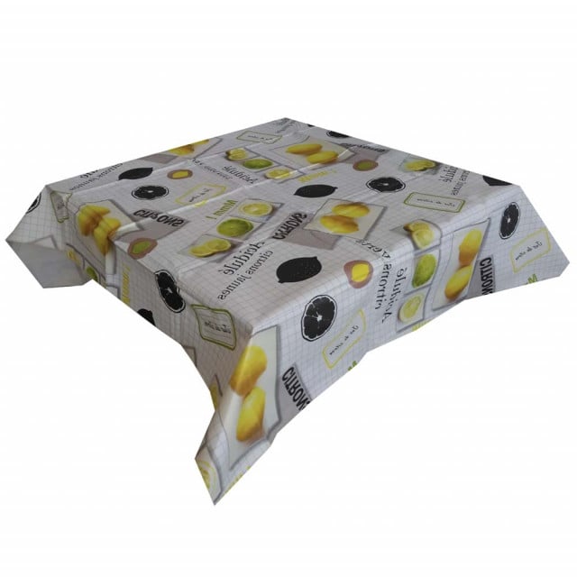 Fata de masa tip musama Pufo Lemon Time, 140 x 140 cm - 1 | YEO