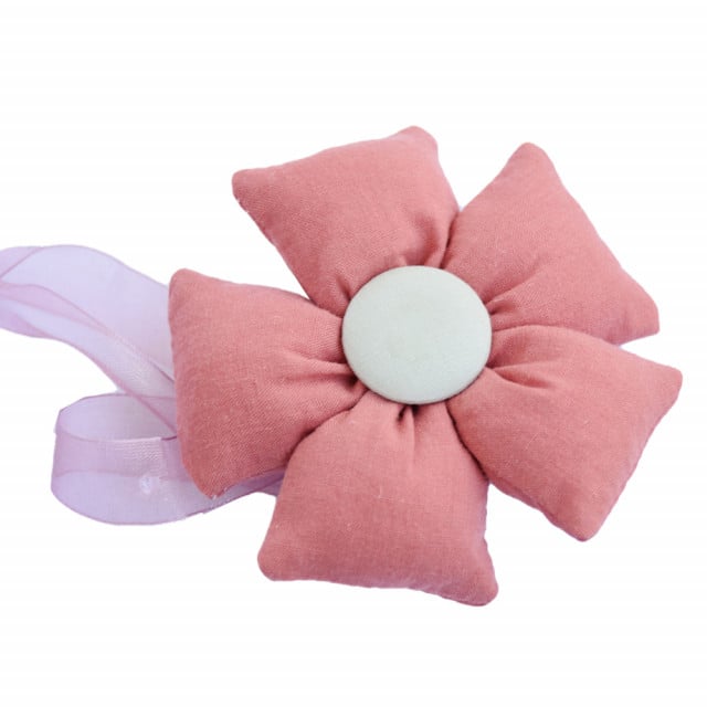 Set cordon de strangere Pufo Little Flower pentru draperie sau perdea cu magnet, 2 buc, roz - 1 | YEO