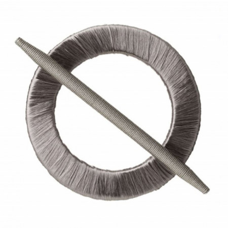 Accesoriu elegant prindere perdea tip agrafa, Pufo, gri