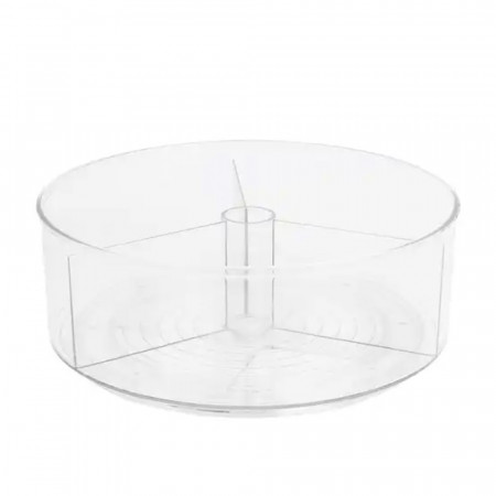 Organizator rotativ tip tava Pufo cu 3 compartimente pentru frigider sau dulap, 23 cm