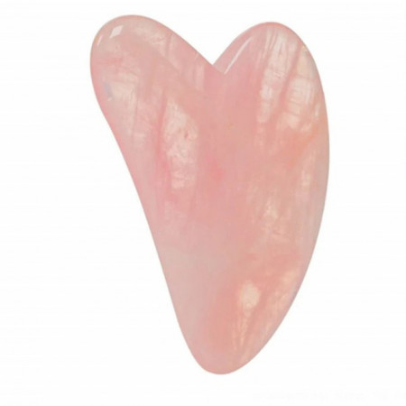 Piatra cuart pentru masajul tenului si a intregului corp, Pufo Pinky, 12,5 cm
