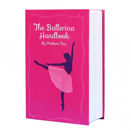 Seif secret tip carte Pufo cu cheie pentru blocare, model Little Ballerina, 18 x 12 cm