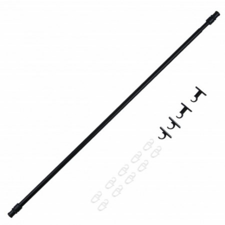 Galerie metalica Pufo Simple pentru perdea 60-110 cm, neagra
