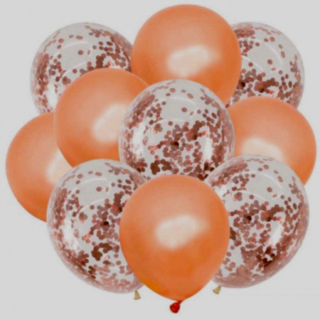 Set 70 baloane de diferite dimensiuni pentru petrecere, aranjament tip arcada, auriu, alb cu roz, Pufo