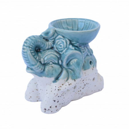 Vas din ceramica pentru aromaterapie Pufo Feng Shui, model elefant, 12 cm