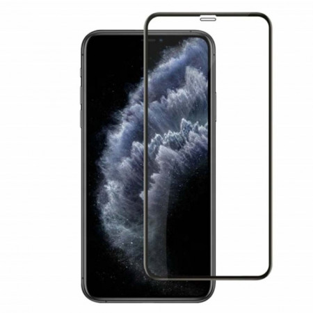 Folie protectie Premium 6D pentru iPhone 12, sticla securizata, transparent negru
