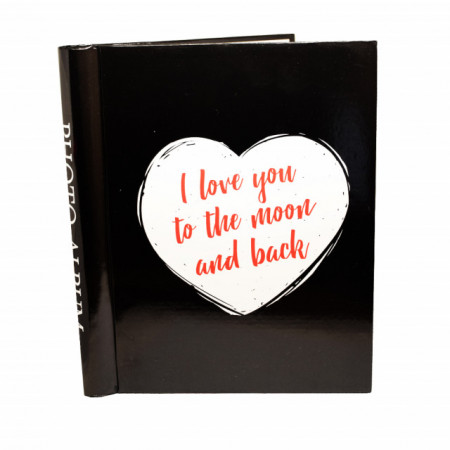 Album foto Pufo, model Love you to the moon, 80 poze, 29 x 25 cm, negru