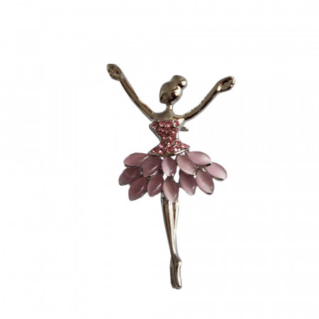 Brosa dama eleganta in forma de balerina, Shining ballerina, roz