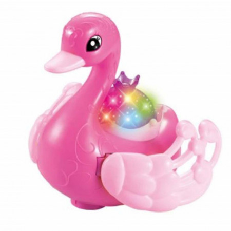 Jucarie interactiva pentru copii model Lady Pinky Swan, roz