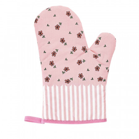Manusa de bucatarie Red Flowers pentru gratar sau cuptor, 24 x 16 cm