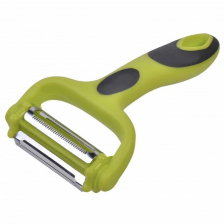 Curatator de legume Pufo cu 2 lame zimtate, maner ergonomic, 15 cm