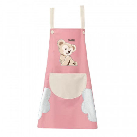 Sort de bucatarie Pufo Little Bear, sort pentru gatit, marime universala, roz/crem