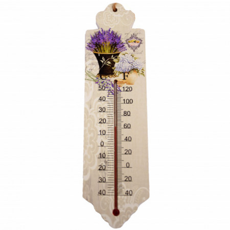 termometru de perete cu flori