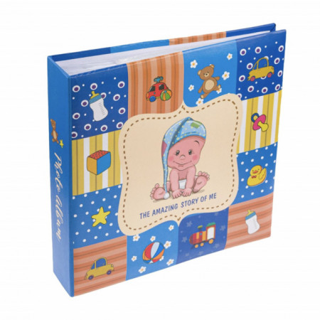 Album foto Pufo, model Baby Amazing story, 200 poze, 22 x 22 cm, albastru