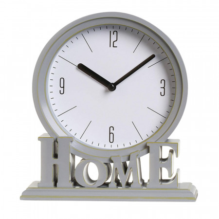 Ceas de masa Pufo Home, model Vintage, 20 x 18 cm, gri