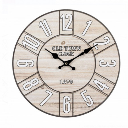 Ceas de perete Pufo Old Clock, model vintage, 34 cm