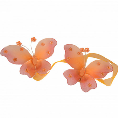 Cordon de strangere Pufo Liitle Butterfly pentru draperie sau perdea cu magnet, portocaliu