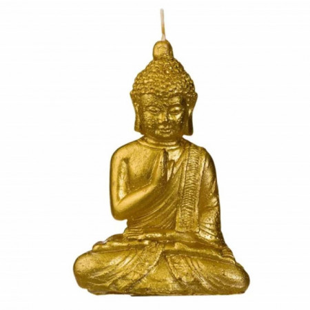 Lumanare decorativa Pufo Buddha Gold, 15 cm