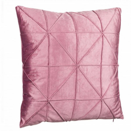 Perna decorativa catifelata Pufo Imperial, 45 x 45 cm, roz
