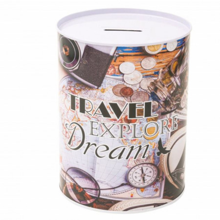 Pusculita metalica Travel, Explore, Dream, 15 cm, Pufo