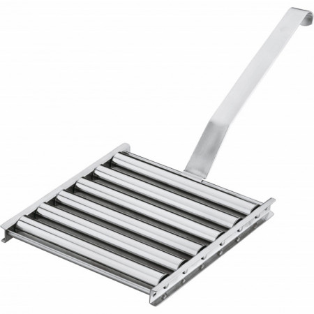 Suport gratar din inox pentru hot dog, carnaciori, 33 cm, argintiu