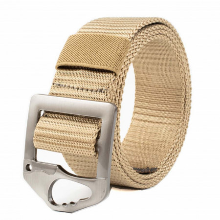 Curea casual Pufo Stance pentru barbati 3.8 x 115 cm, bej