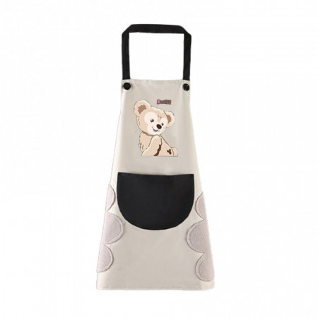 Sort de bucatarie Pufo Little Bear, sort pentru gatit, marime universala, crem/negru