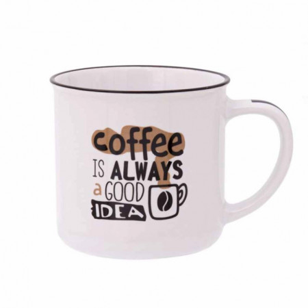 Cana din ceramica Coffee is a good idea, 325 ml