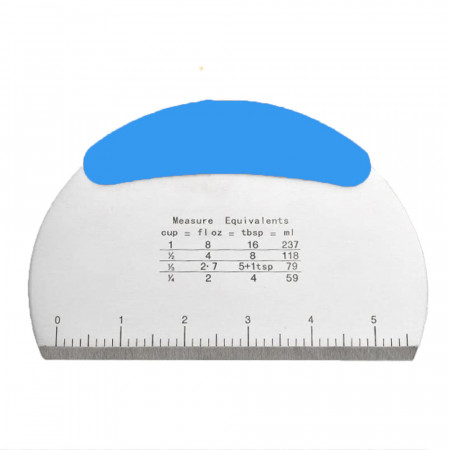 Spatula Pufo Cookie pentru taiere aluat, decorare glazura, crema la torturi, metalica, 16 x 12 cm, albastru
