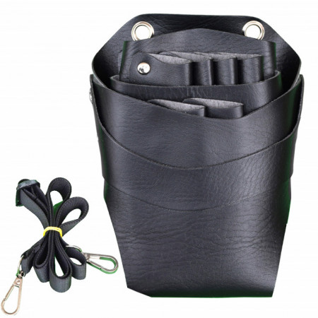Borseta umar pentru ustensile frizerie, stilist, coafor, cosmetica, model clasic, negru