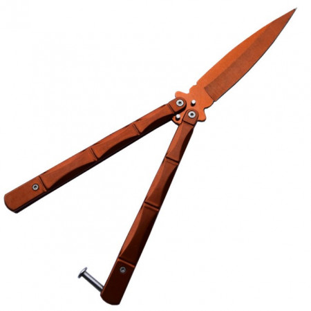 Cutit briceag fluture 24,5 cm, portocaliu