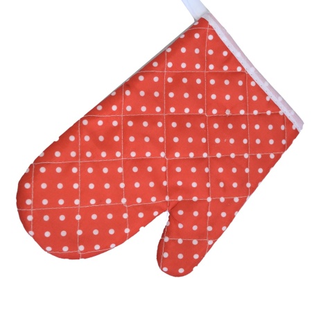 Manusa de bucatarie Pufo Points, 23 x 15 cm, rosu