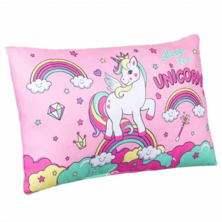 Perna decorativa pentru copii Pufo Always be a Unicorn, 50 x 30 cm