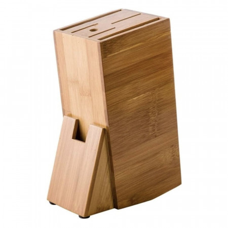 Suport Pufo din bambus pentru cutite de bucatarie, 23 x 16 cm, maro