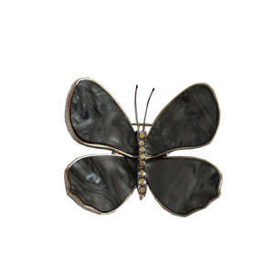 Brosa dama eleganta Little Butterfly, in forma de fluture, argintiu