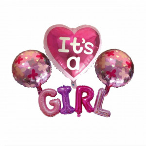 set baloane it s a girl 