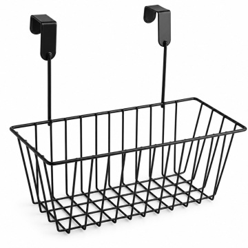 Cos suspendabil Pufo pentru dulap- organizator si raft metalic pentru depozitare in bucatarie, montare sub polita, 28 x 12 x 11 cm