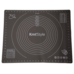 Plansa modelatoare din silicon pentru masurat, rulat sau framantat aluat de patiserie, cofetarie, brutarie, 65 x 45 cm, gri inchis