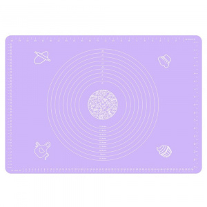 Plansa modelatoare din silicon Pufo pentru masurat, rulat sau framantat aluat de patiserie, cofetarie, brutarie, 50 x 40 cm, mov
