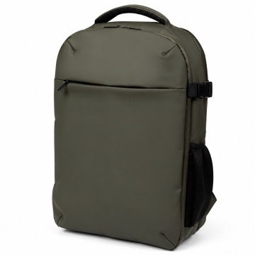 Rucsac de calatorie vidabil Pufo Trip, cu compartimente multiple si design compact, 30 x 12 x 42 cm, verde