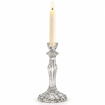 Suport lumanare tip sfesnic din sticla, suport decorativ elegant pentru masa, living, dormitor, evenimente si decor festiv, 20 cm