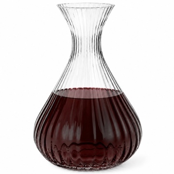 Decantor din sticla pentru vin Pufo Ellegant, 2 L- design elegant pentru oxigenarea si servirea vinului