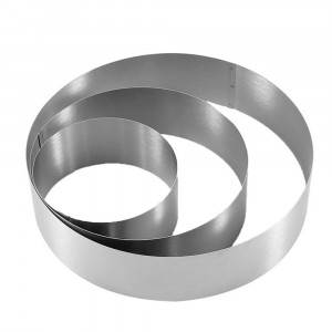 Set 3 forme metalice Pufo Cake pentru blat de tort, prajituri, argintiu- rezistente si usor de utilizat