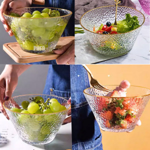 bol din sticla pentru servire salata